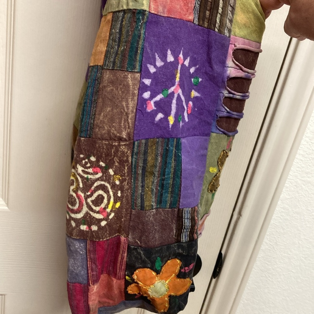 Rising International Patchwork Cotton Boho Crossb… - image 4